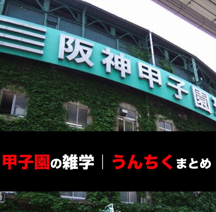 甲子園の雑学 うんちくまとめ